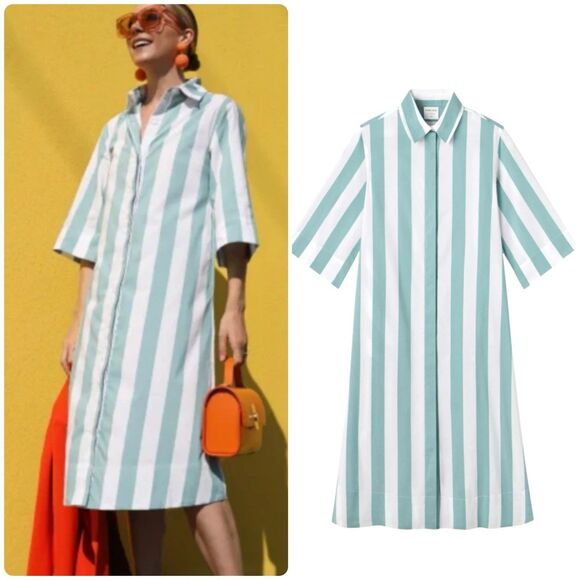 LAKE Dresses & Skirts - NWOT Atlantic Pacific x Lake Marnie Caftan Dress Beach Cover Shirt Dress sz M